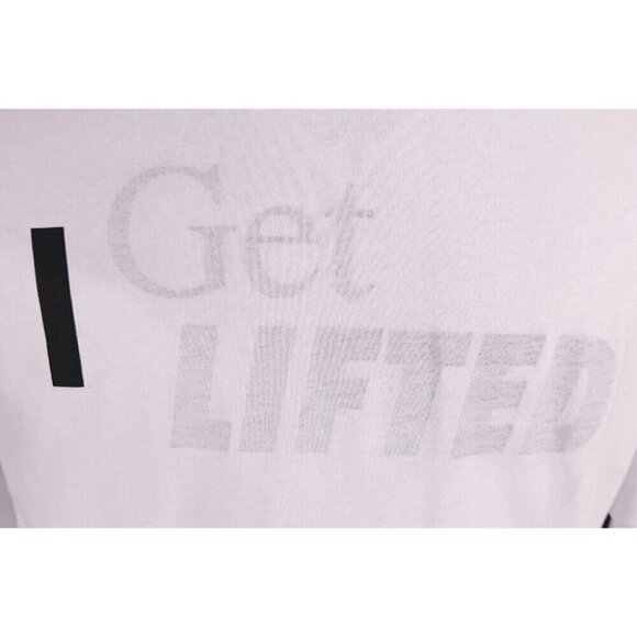 Sacai Get Lifted Long Sleeve T-Shirt 3 L Mens White Logo New RARE - Picture 3 of 13